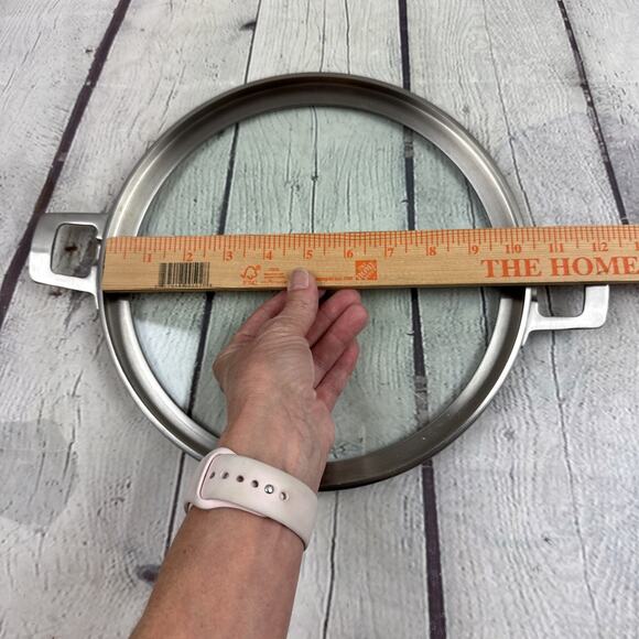 Calphalon Premier 10 Inch Clear Space Saving Replacement Lid Only Two Handles - Picture 4 of 7